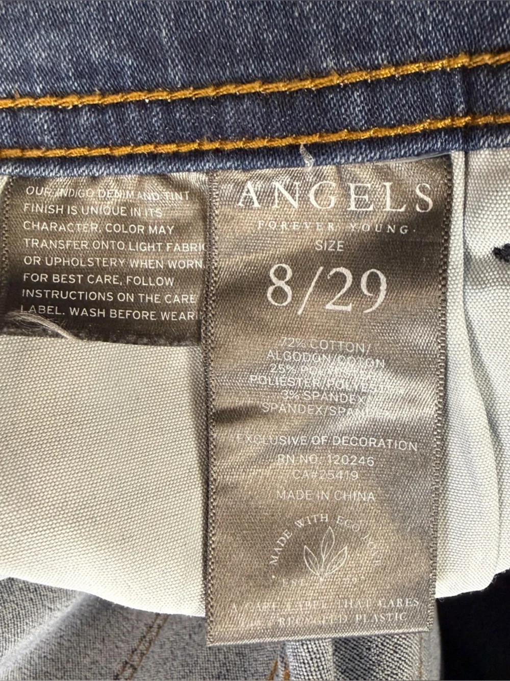 Angels Medium Wash Everluxe Convertible Skinny Jeans | Size 8/29 - Picture 5 of 7
